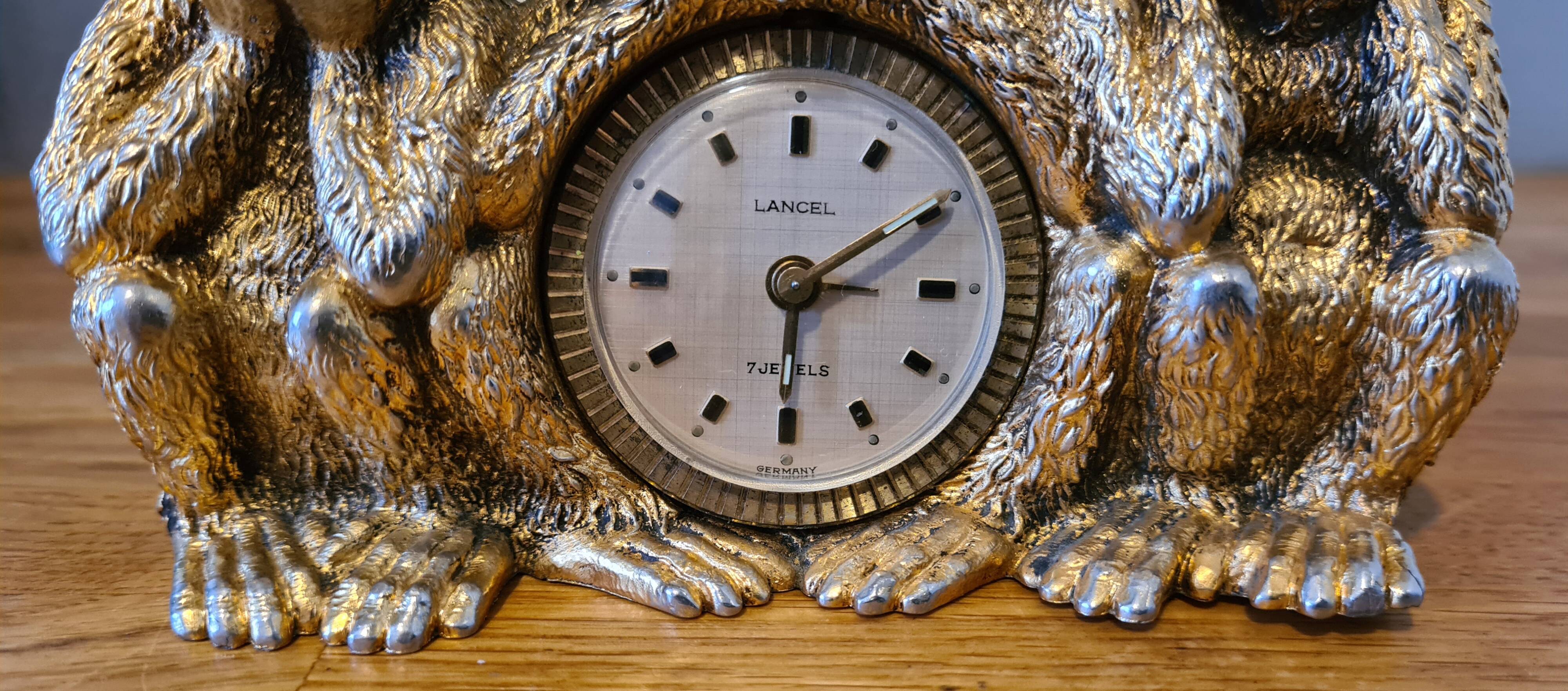 Clock / alarm clock from LANCEL - The 3 monkeys of wisdom