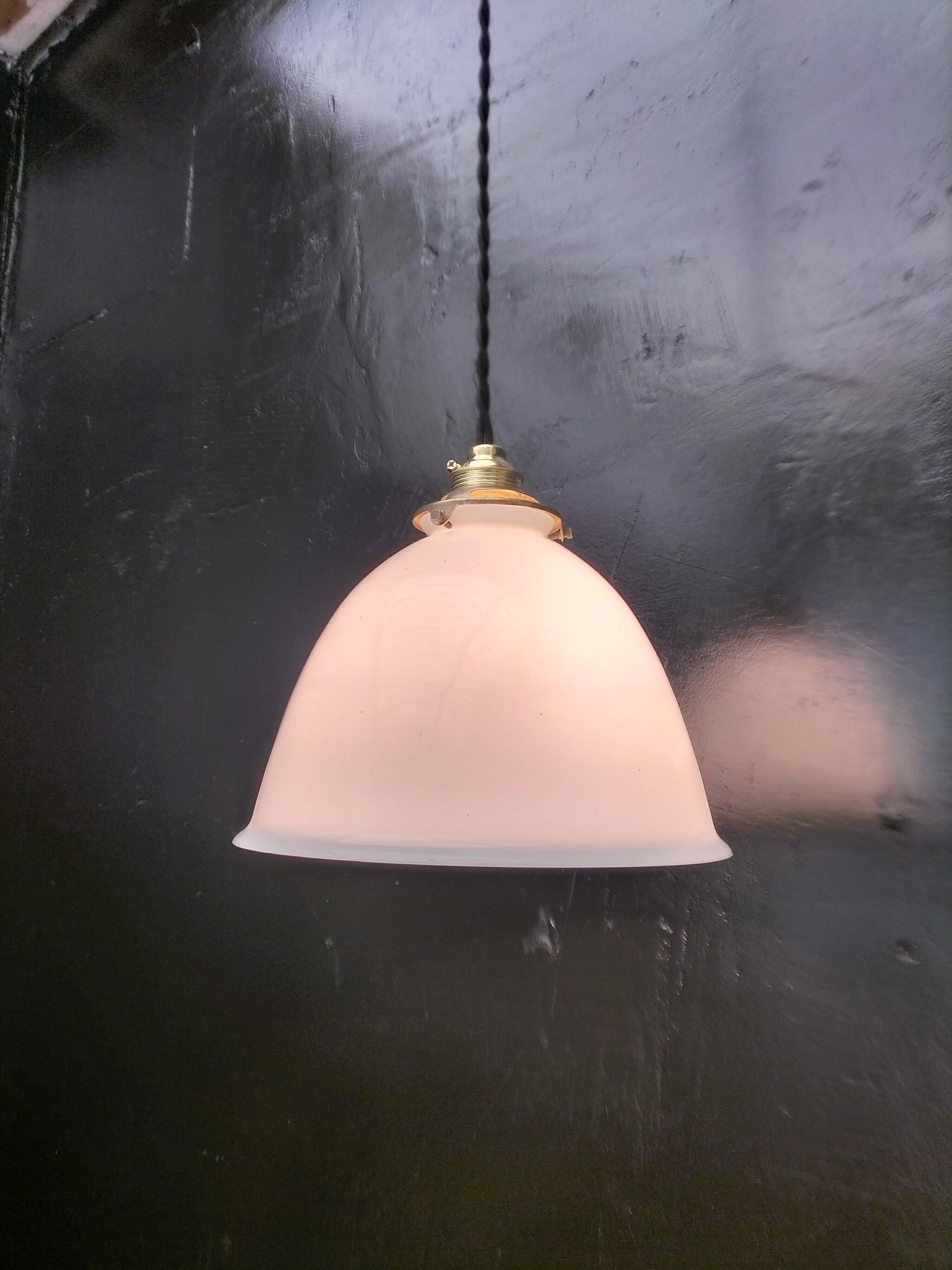 Opaline pendant lights