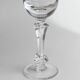 Verre à champagne en cristal clair, ensemble de 5, motif floral gravé, vintage des années 1960, Italie.
