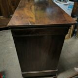 Louis Philippe period chest of drawers in solid walnut