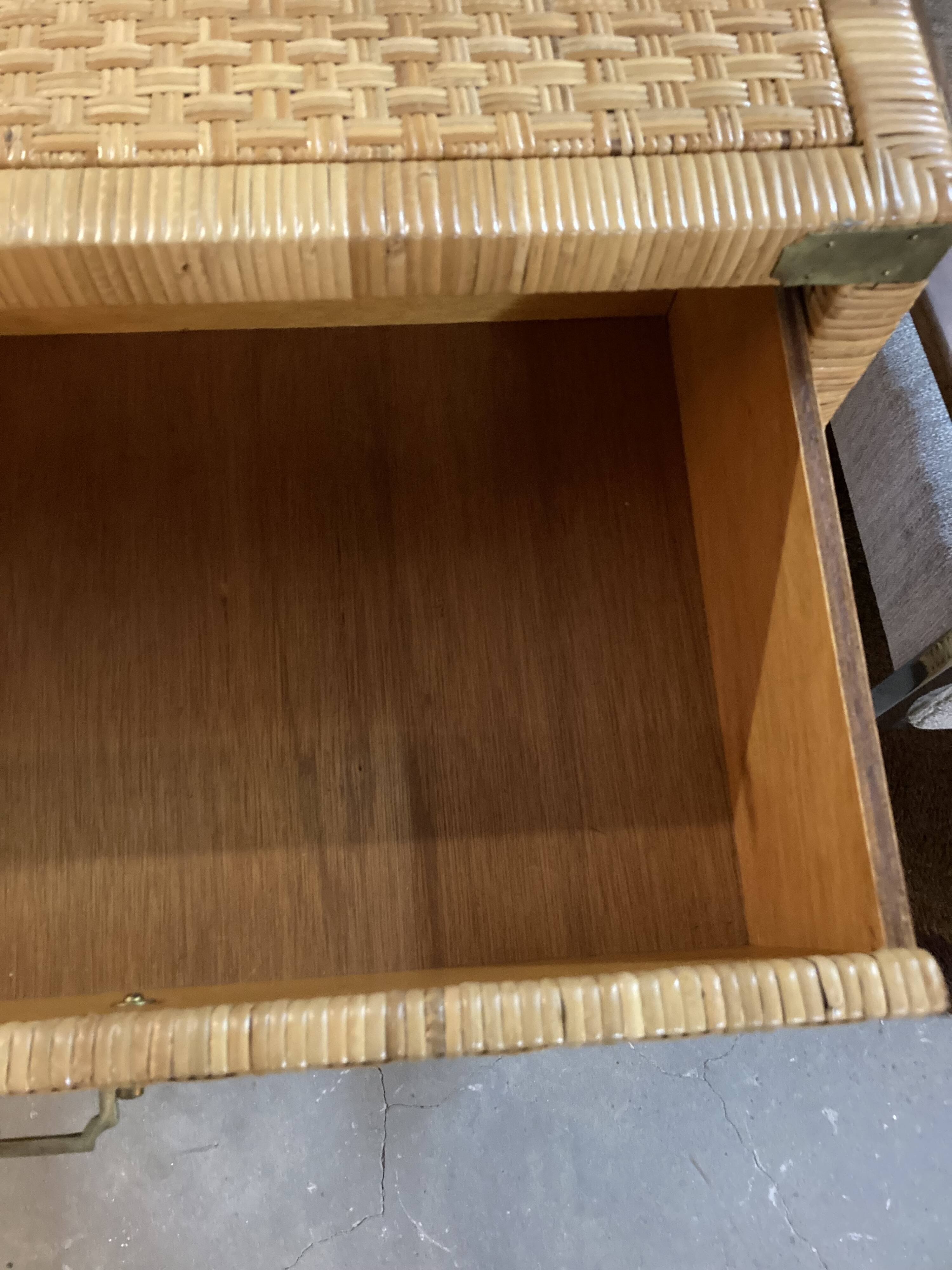 Mid-Century Modern Dresser, Rattan