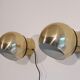 Pair of Scandinavian brass wall lamps 1970