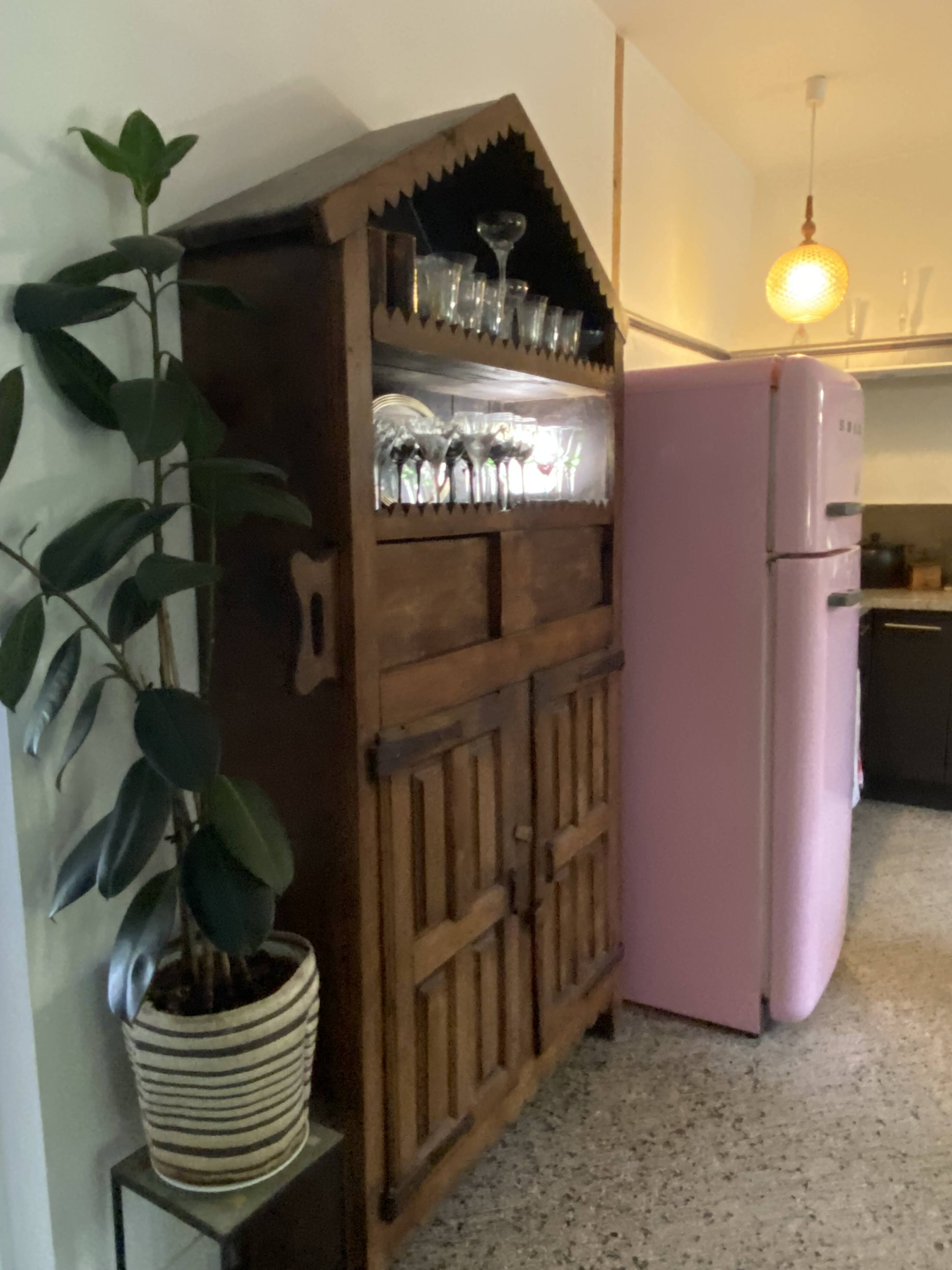 rustic Wabi-Sabi wardrobe in solid beech.