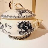 Antique Gien Translucent Porcelain Tureen in Gien Earthenware from 1900