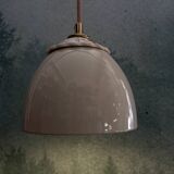 Beige ceramic lamp and decorative bowl