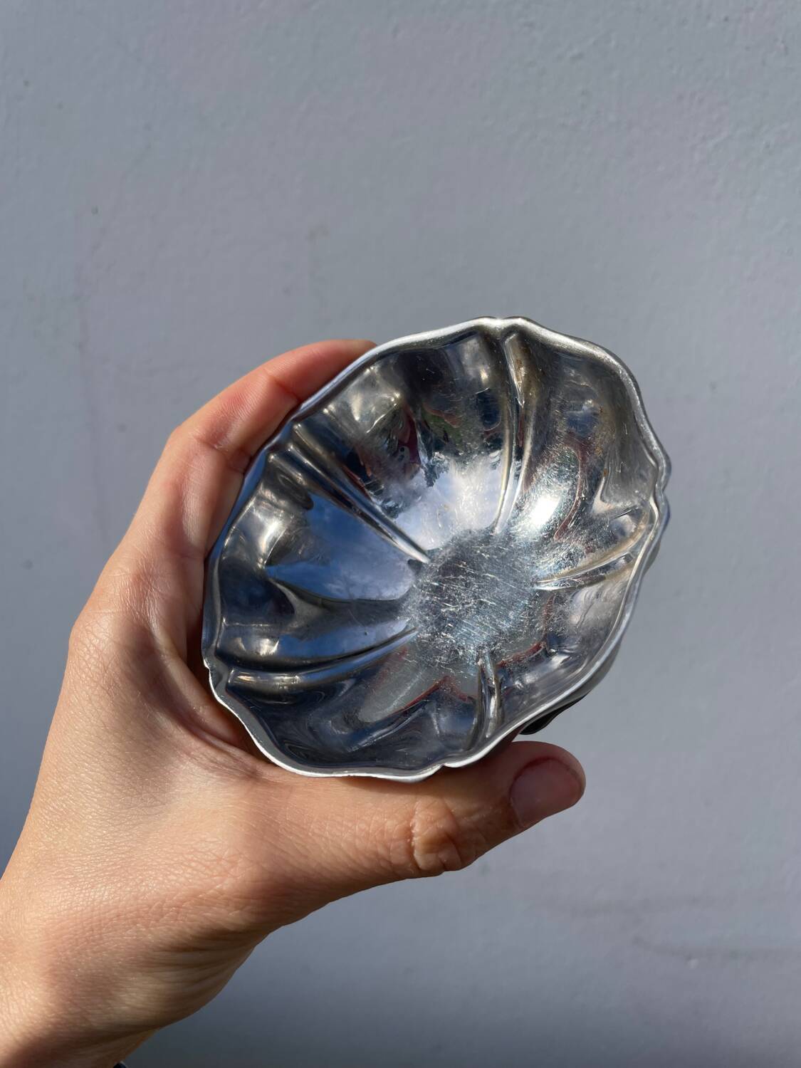 6 stainless steel cups 1970