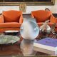 Mid-century Modern spherical gres vase, Franco Bucci Italy ca. 1970