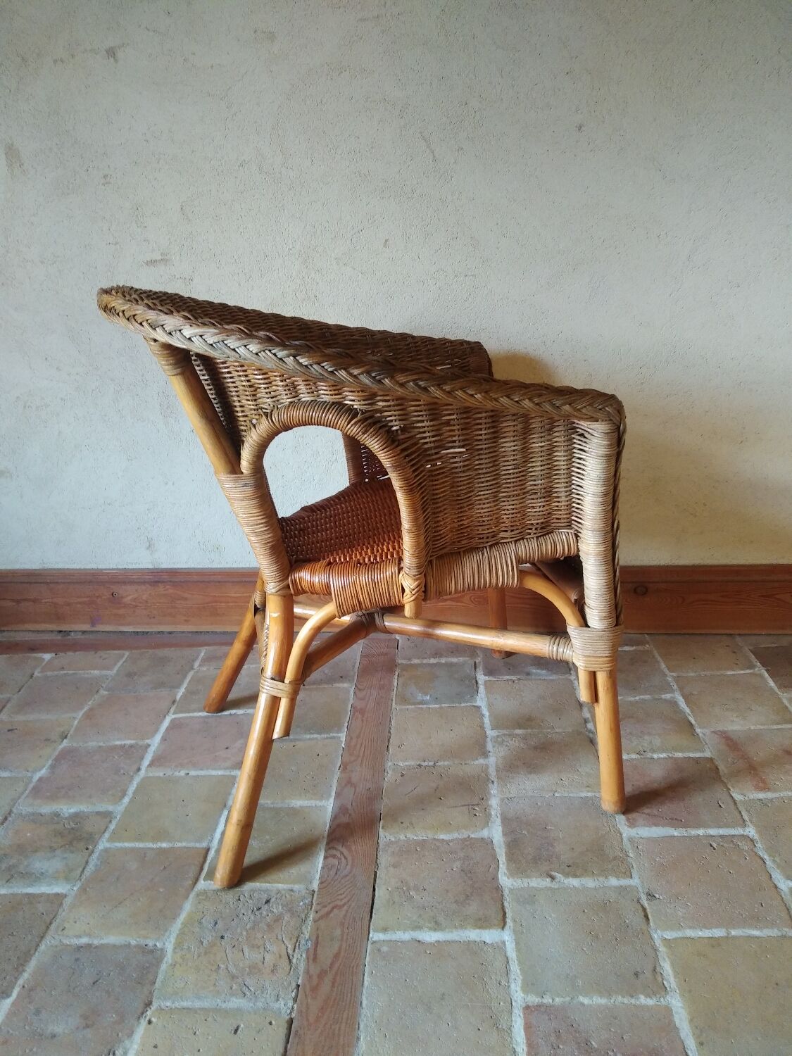 Rattan armchair