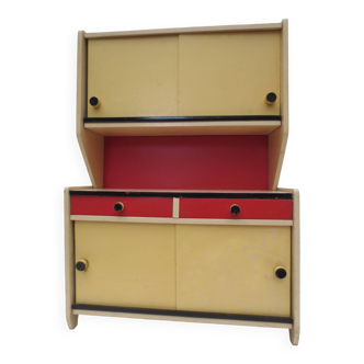 Old toy, vintage kitchen buffet