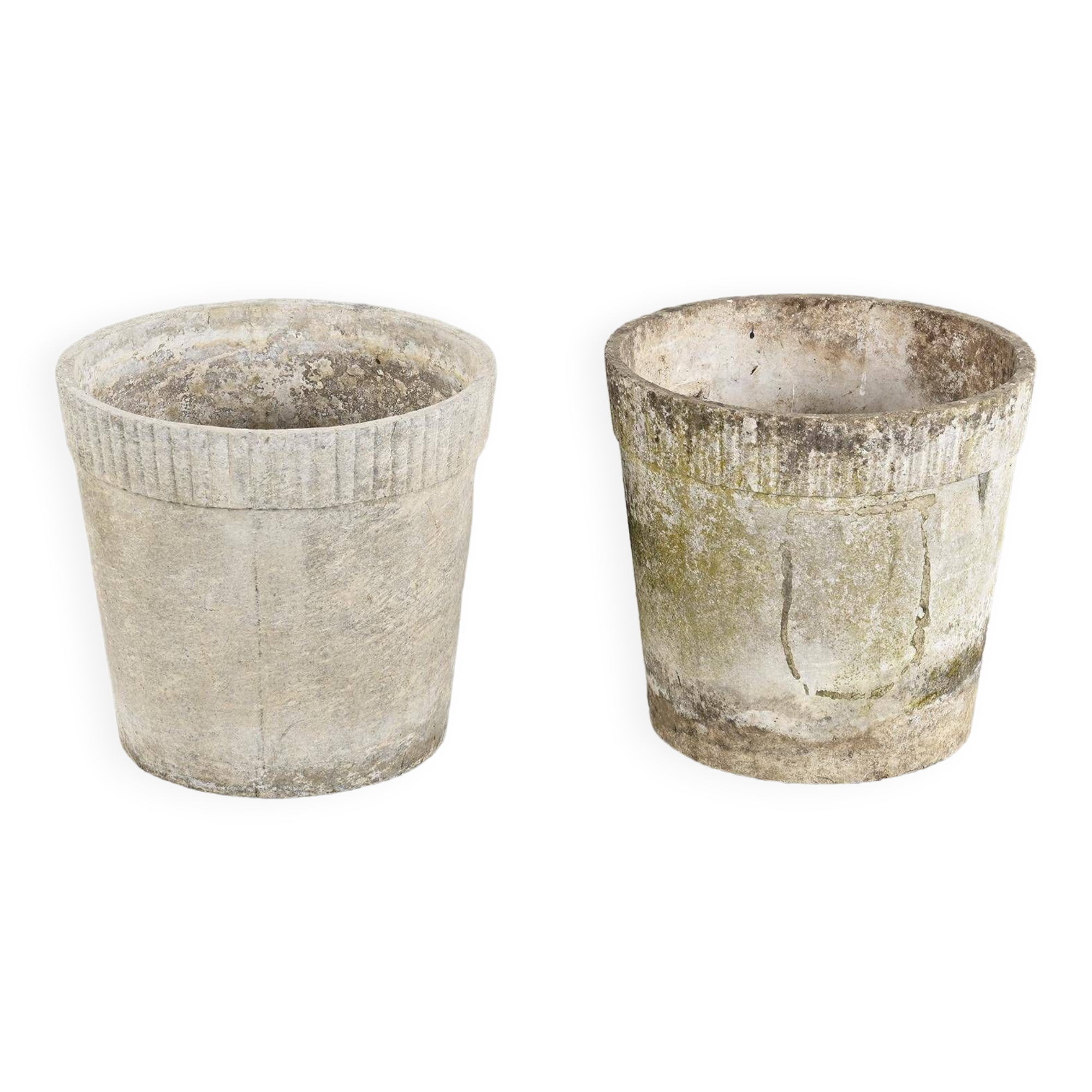 Pair of cement planters, circa 1960