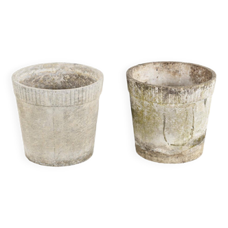 Pair of cement planters, circa 1960