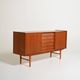 Scandinavian teak sideboard with sliding doors, 1960s