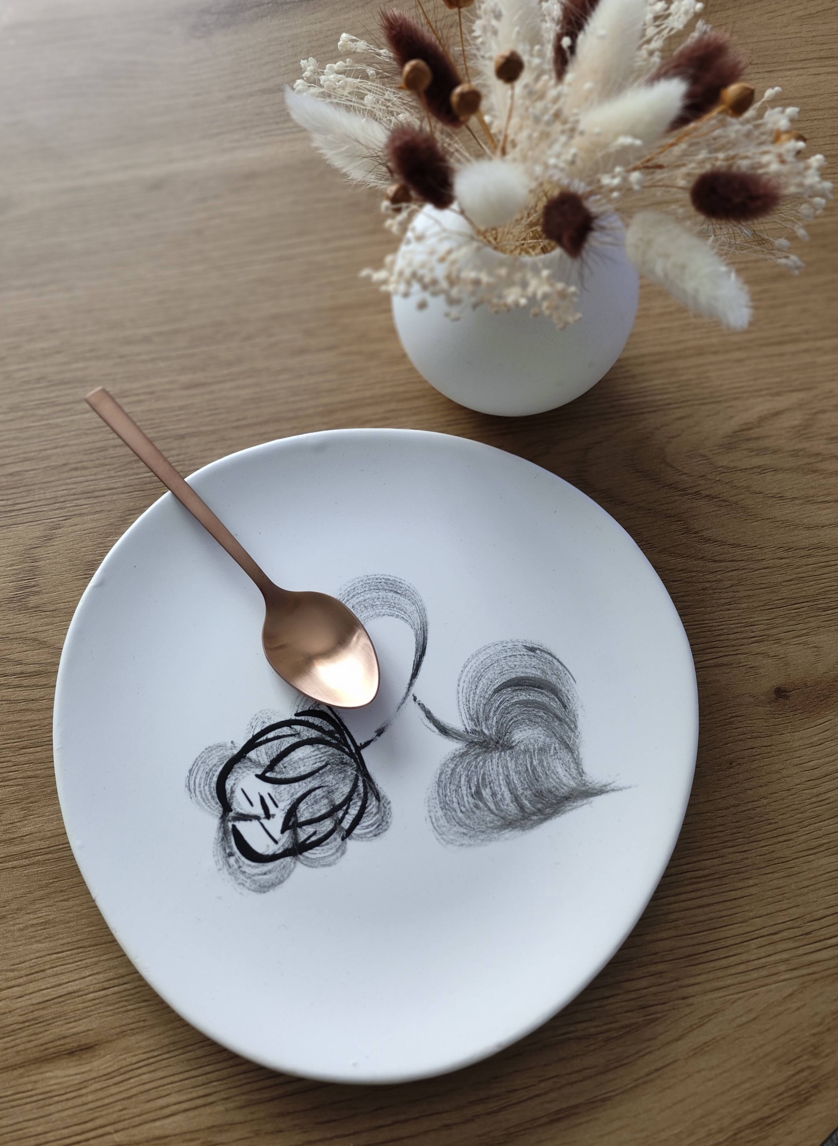 Set of 5 Niderviller Black Rose plates