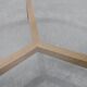Table moderne en bois de cèdre et verre, Italie fin du 20e siècle