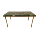 Table basse en marbre vert et laiton doré