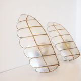Pair of mother-of-pearl sconces