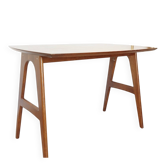 Table haute danoise en noyer fabrication récente