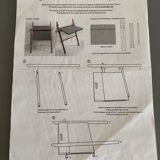 Eno Studio folding side desk in solid beech, made in France