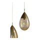 Vintage amber glass drop pendant light