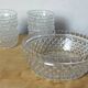 9-piece crystal dessert service