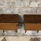 Pair of night tables feet compass bedside end of vintage sofa old 1950 1960 retro