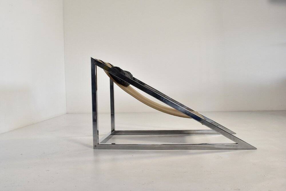 Italian Mies Lounge Chair by Archizoom for Poltronova, 1960s