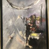 Oil on canvas contemporary work signed and dedicated by Frank DUMINIL (1933-2014)