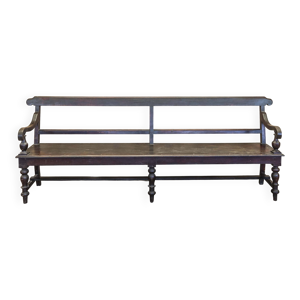 Grand banc en teck noir