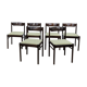 6 green Scandinavian chairs