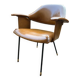 Italian Havana leatherette office chair circa 1950