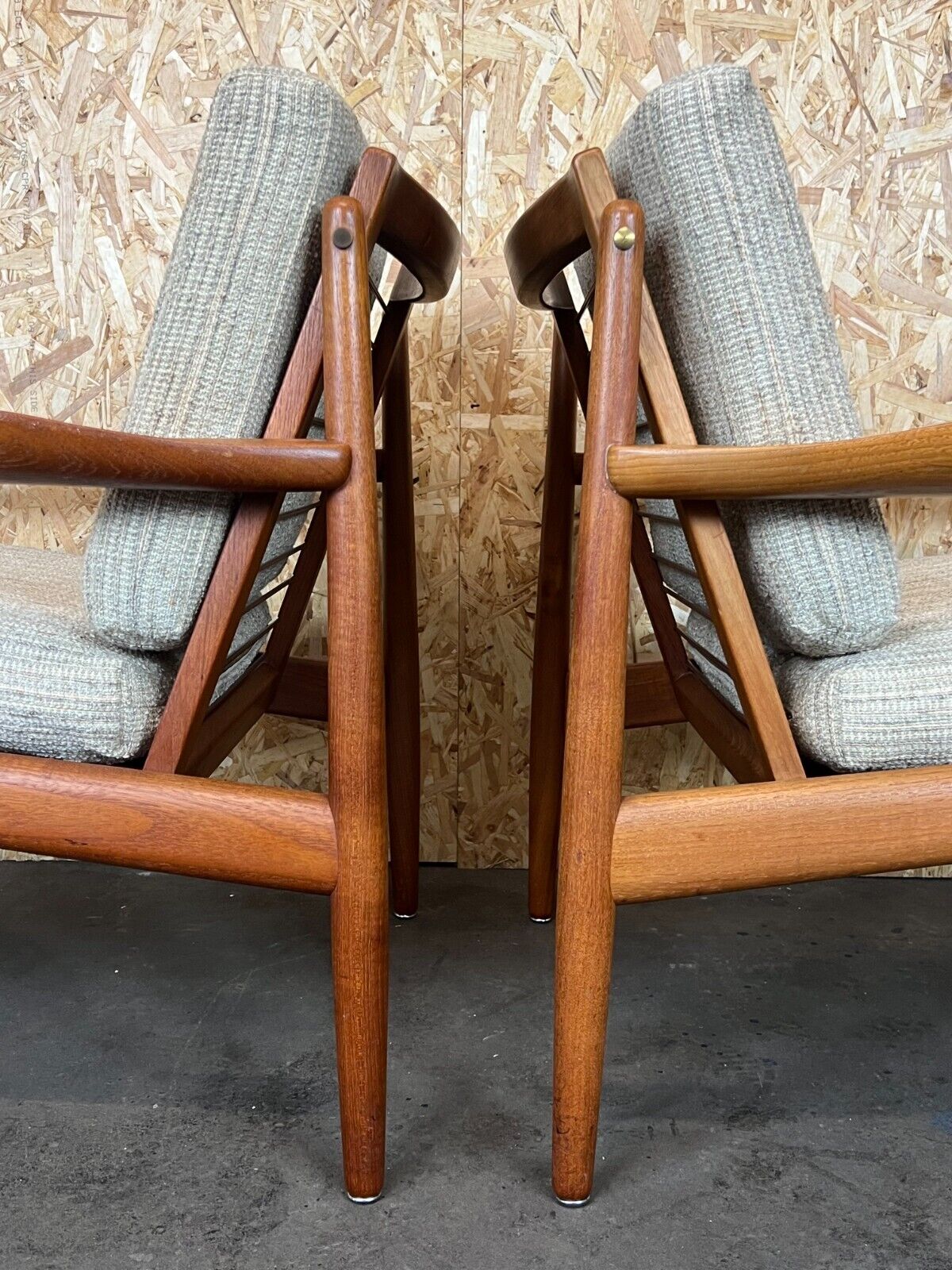 Pair of teak easy armchairs by Svend Aage Eriksen for Glostrup