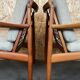 Pair of teak easy armchairs by Svend Aage Eriksen for Glostrup