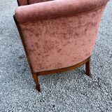 Pair of Louis Philippe marquetry armchairs