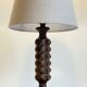 Lampe bois façon Charles Dudouyt