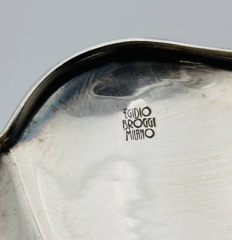 Egidio Broggi Milano silver-plated fruit bowl