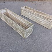 Pair of planters, eternit fiber cement concrete, 50's