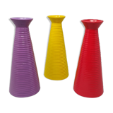 Set of 3 vases in ceramic. made in Italy 1980s