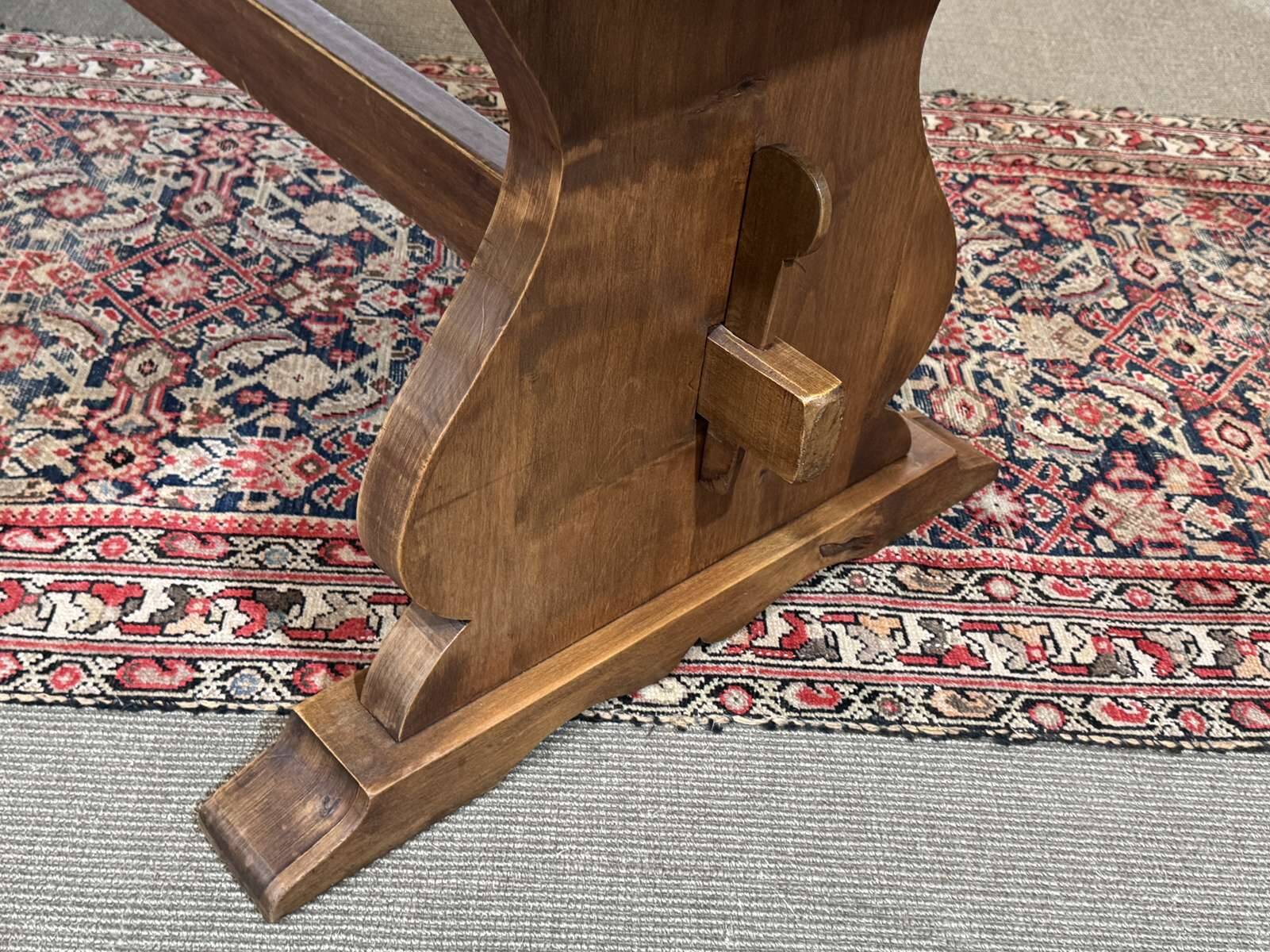 1970s mahogany monastery table - L=2m W=80cm H=75cm