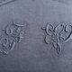 2 large damask napkins dyed in dark blue FV
