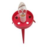 Red tripod table lamp by Hercules 1960s