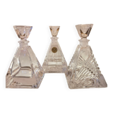 Trio RCR crystal perfume bottles