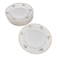 Plates with flowers and silver edging