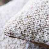 Hand-woven “Victor” cushion in linen and wool