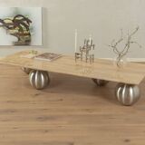 Marble Coffee Table with Ball Feet