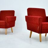 Paire de fauteuils des années 1950, Tchécoslovaquie