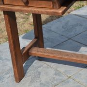 "Brutalist" farmhouse desk/table in solid oak