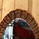 Large oval wooden mirror 1950
