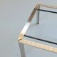 Table basse chrome et travertin, Artelano France année 80.