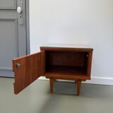 Vintage teak bedside table, circa 1970.