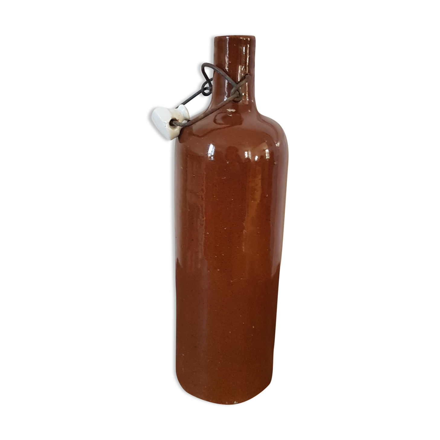 Enamelled stoneware bottle